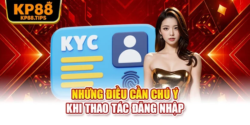 Những điều cần chú ý khi thao tác đăng nhập